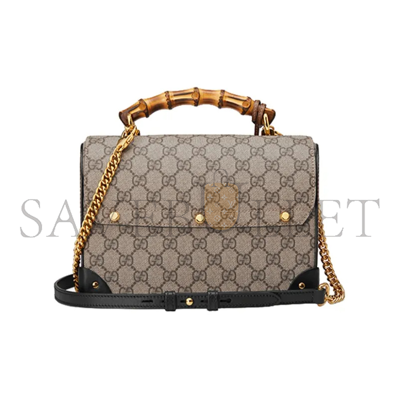 G*u*i padlock canvas with leather shoulder bag 603221 (24*17*10cm)